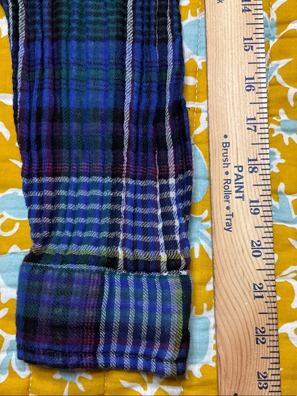 True Craft Blue & Purple Plaid Long Tunic/ Dress - Picture 8 of 14